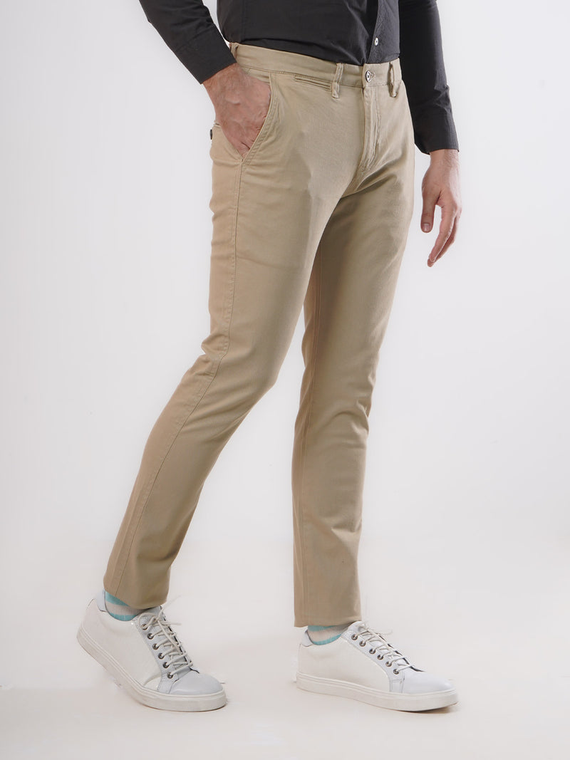 Khaki Plain Cotton Chino Pant-26