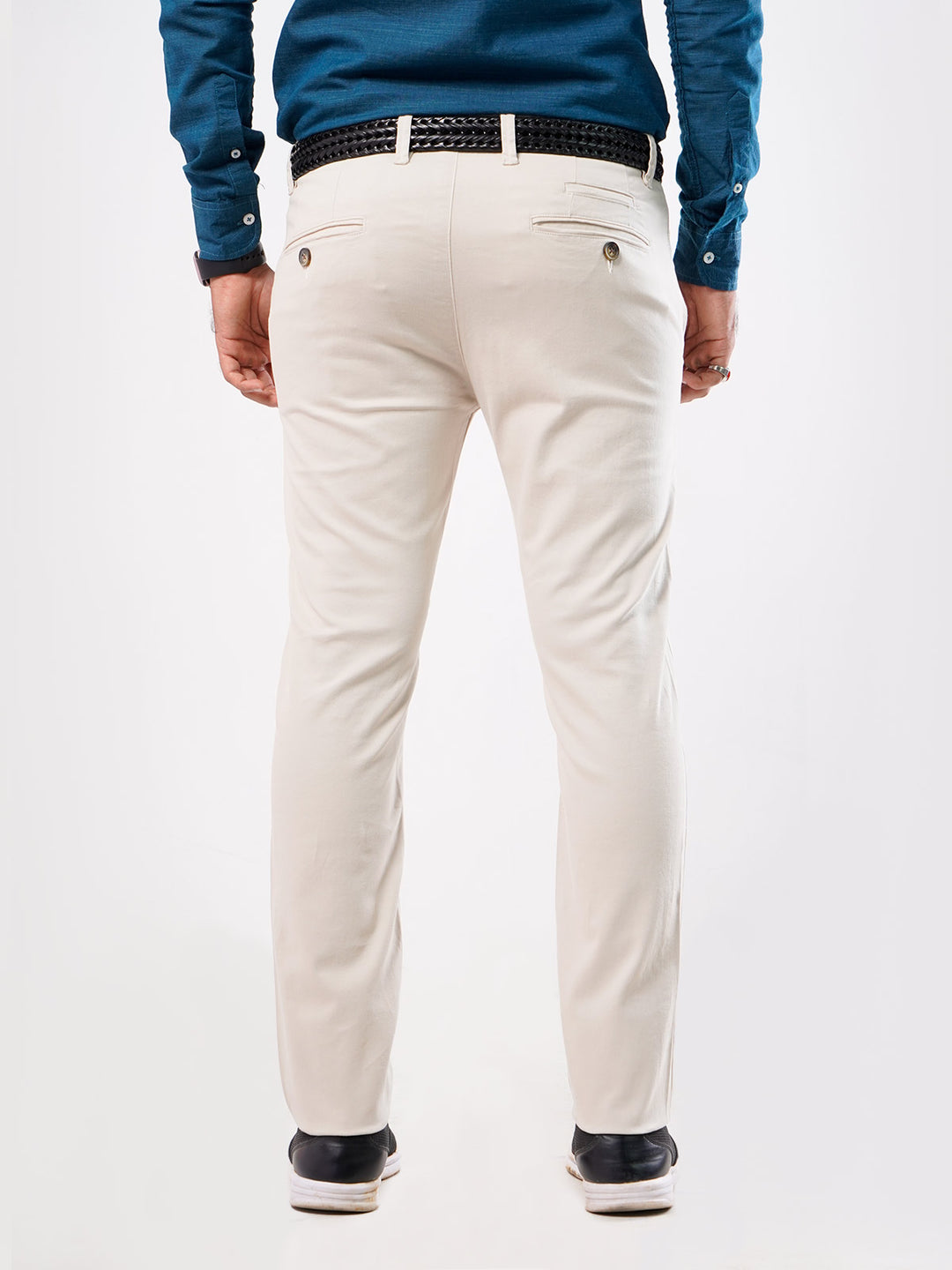 Beige Plain Cotton Chino-22