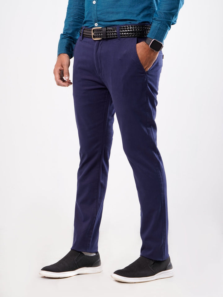 Navy Blue Plain Cotton Chino-24