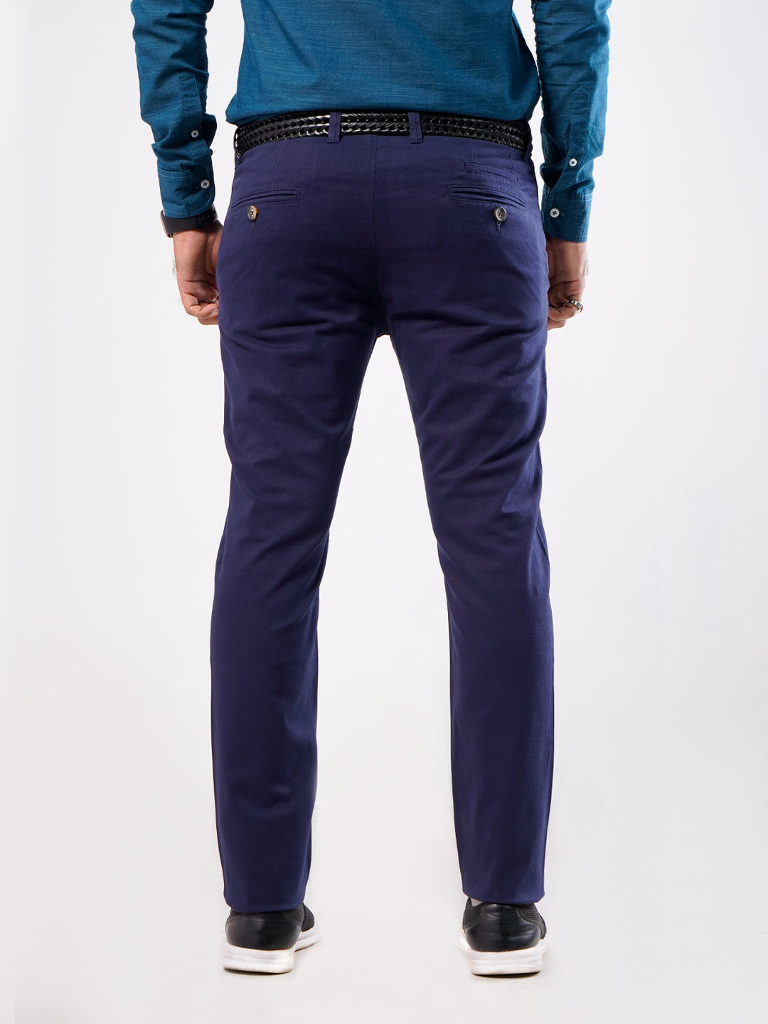 Navy Blue Plain Cotton Chino-24