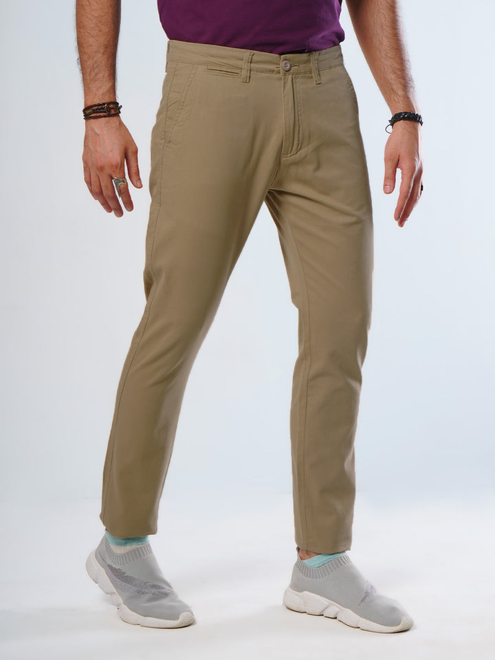 Mustard Plain Cotton Chino Pant-29