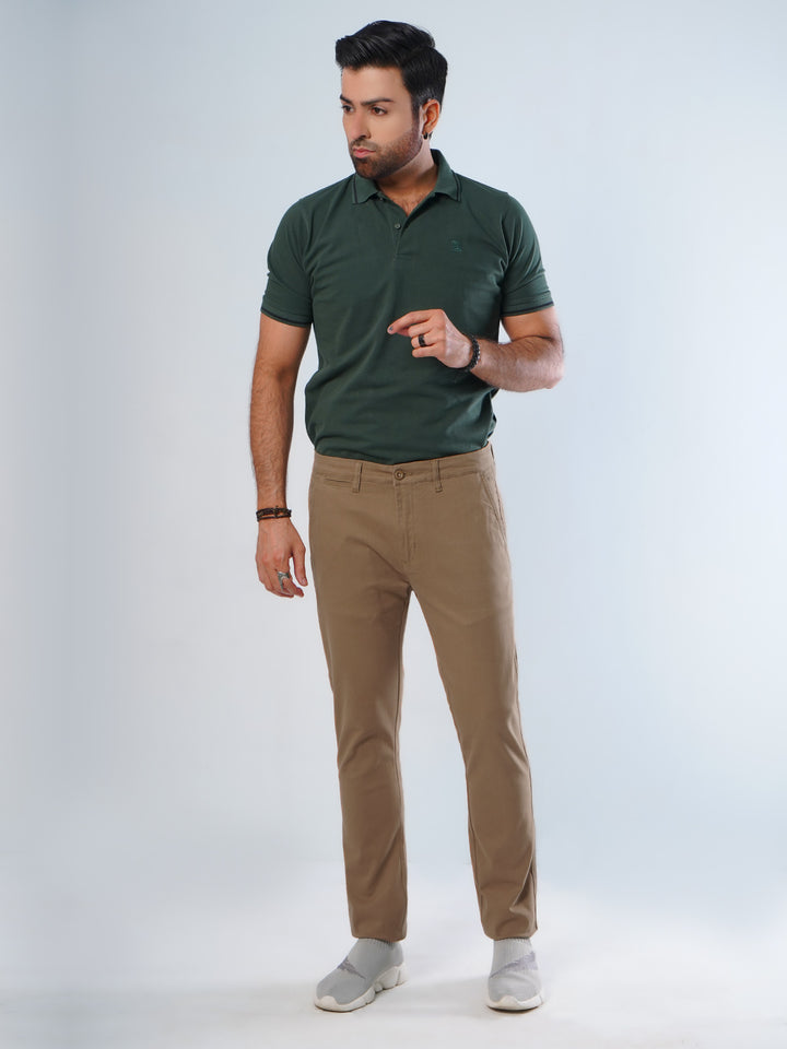 Camel Plain Cotton Chino Pant-29