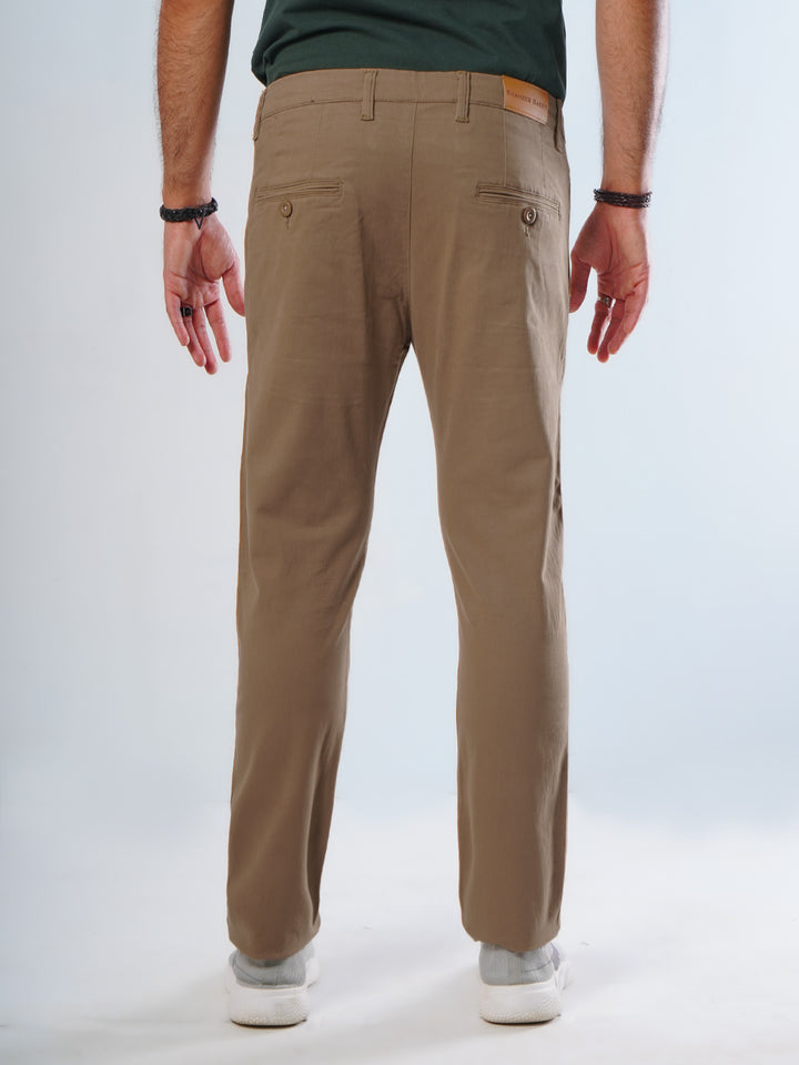 Camel Plain Cotton Chino Pant-29