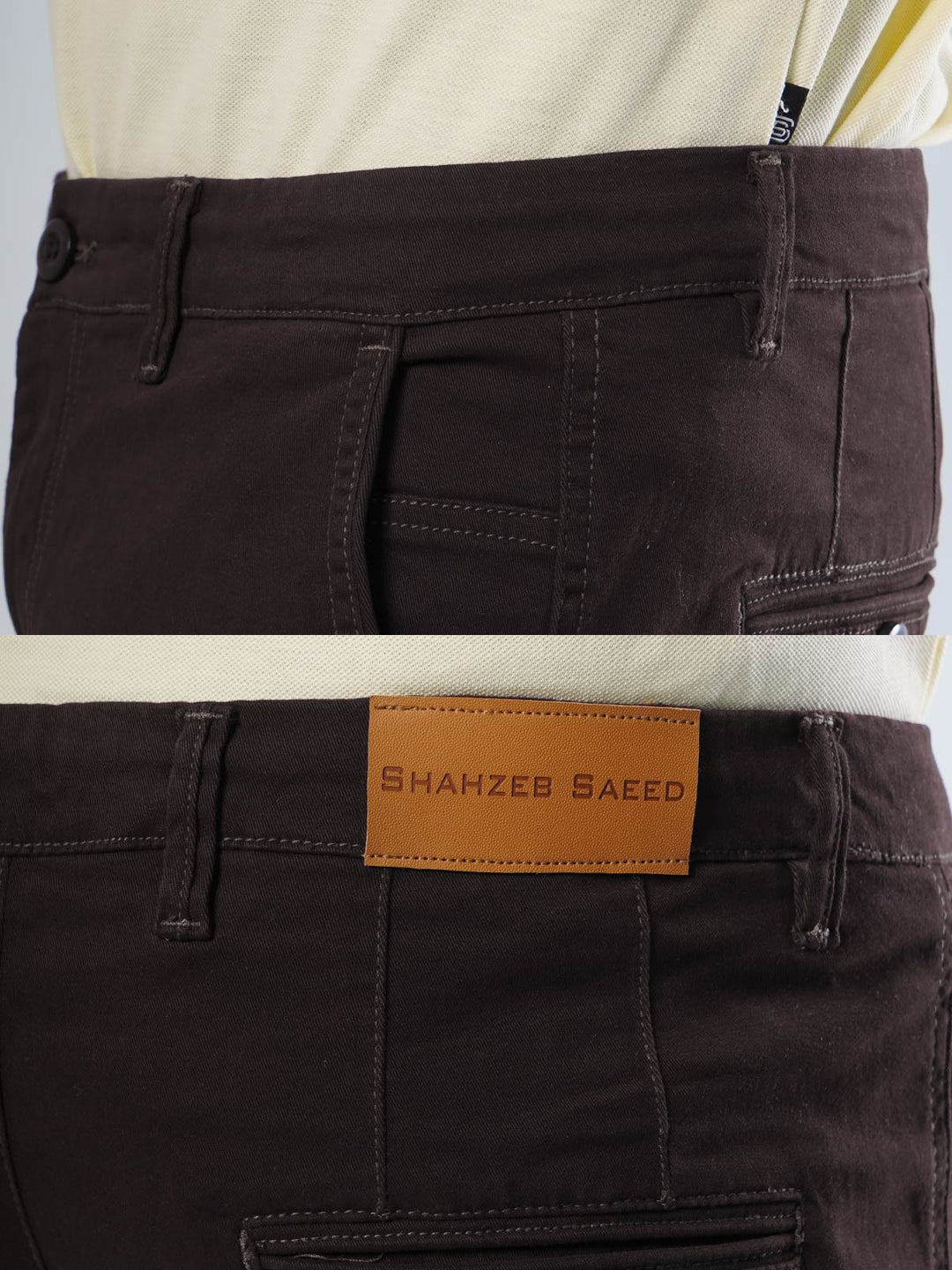 Chocolate Brown Plain Cotton Chino Pant-29