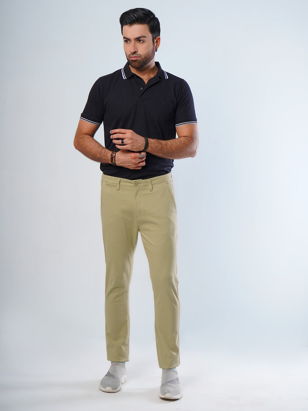 Light Khaki Plain Cotton Chino Pant-29