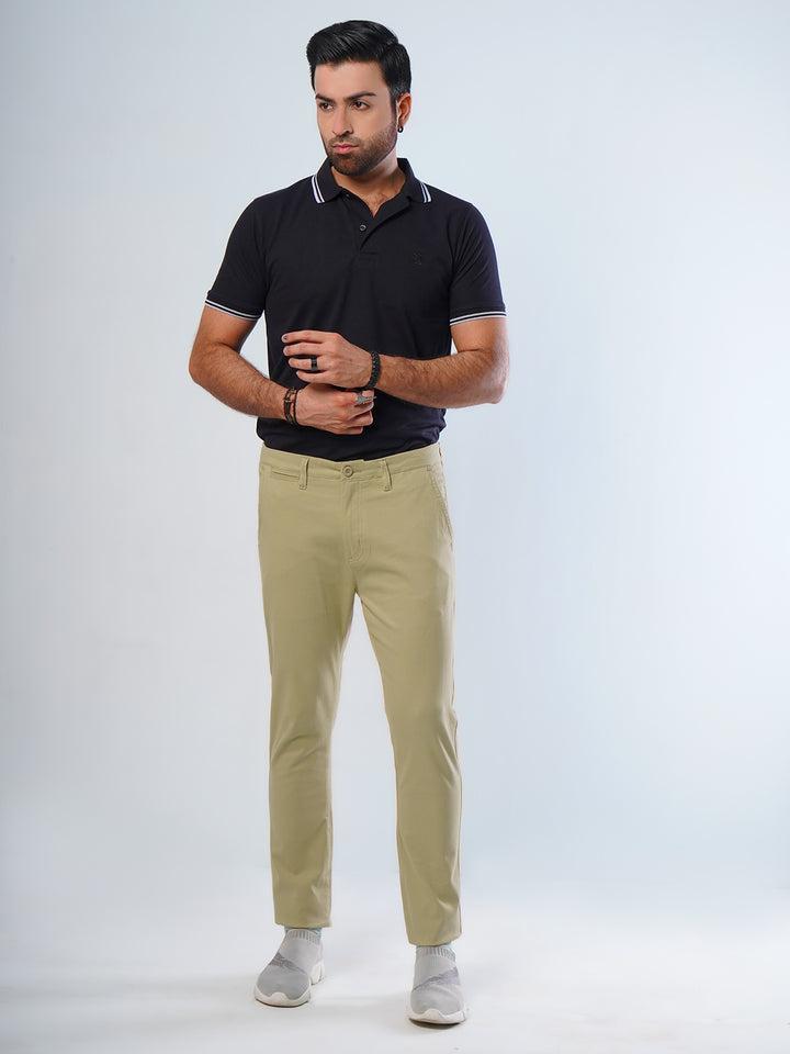 Light Khaki Plain Cotton Chino Pant-29