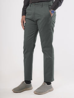 Dark Green Plain Cotton Chino Pant-26