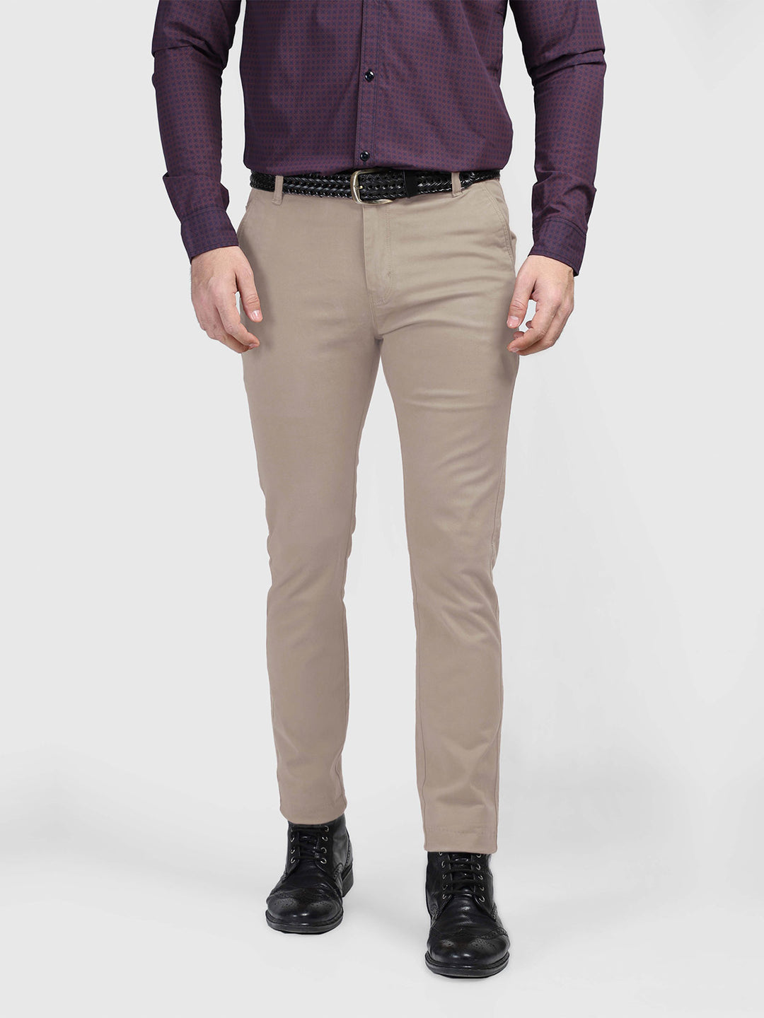 Fawn Plain Cotton Chino-21