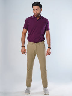 Dark Khaki Plain Cotton Chino Pant-29