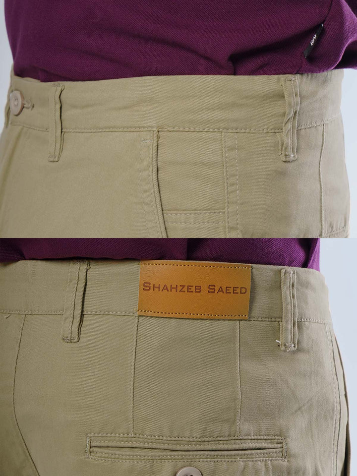 Dark Khaki Plain Cotton Chino Pant-29