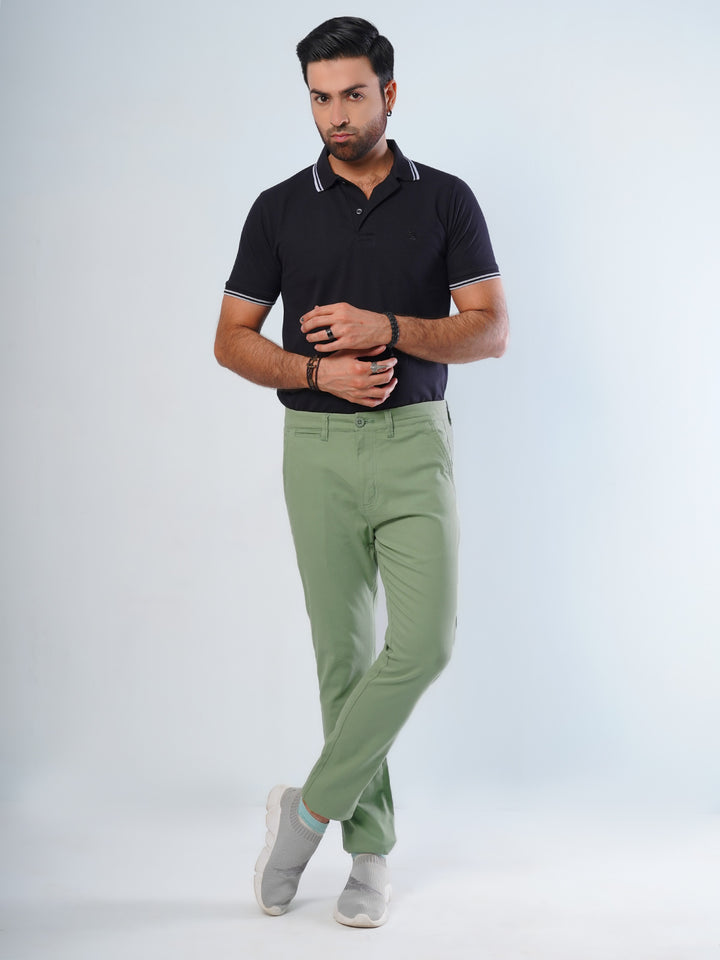 Light Green Plain Cotton Chino Pant-29