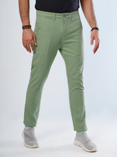 Light Green Plain Cotton Chino Pant-29