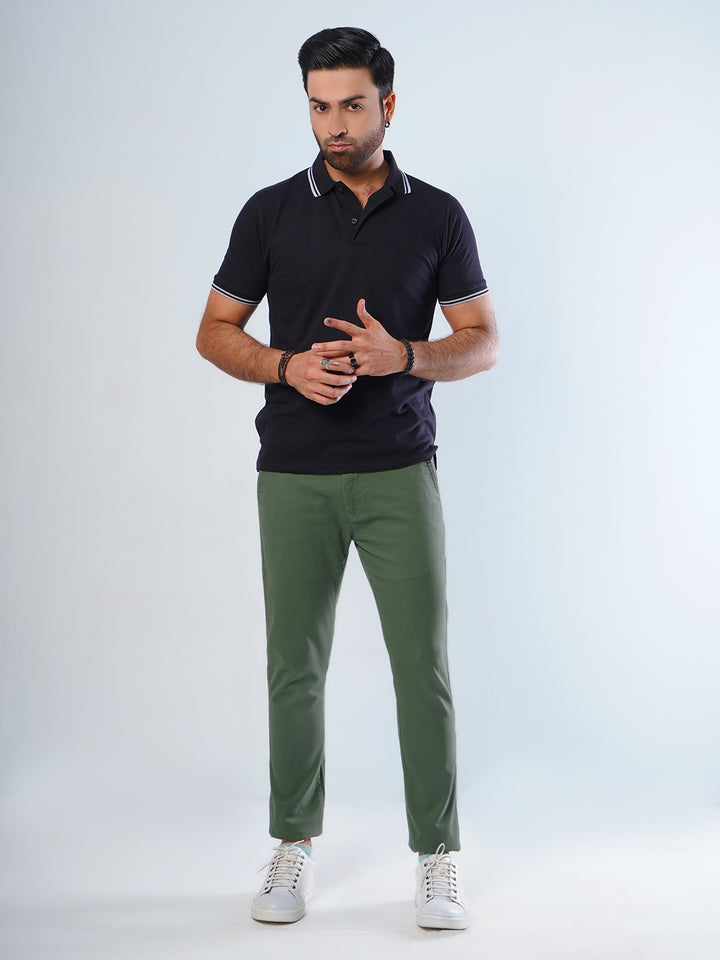 Sage Green Plain Cotton Chino Pant-29