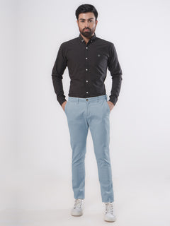 Light Blue Plain Cotton Chino Pant-27