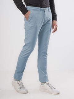 Light Blue Plain Cotton Chino Pant-27