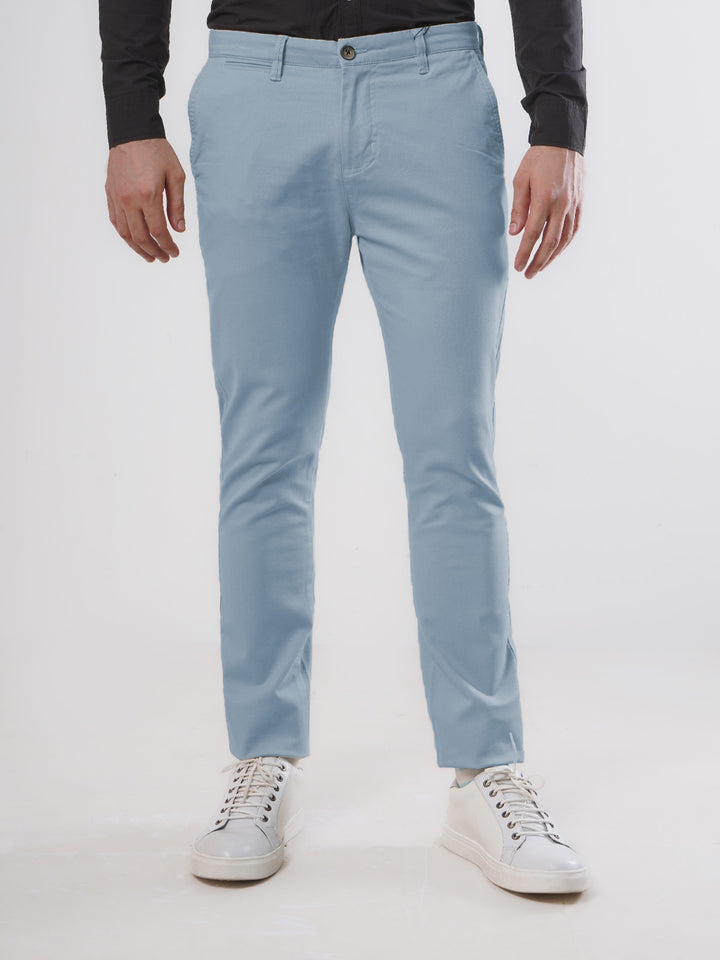 Light Blue Plain Cotton Chino Pant-27