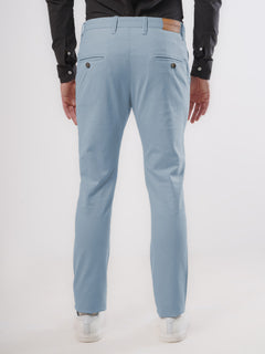 Light Blue Plain Cotton Chino Pant-27