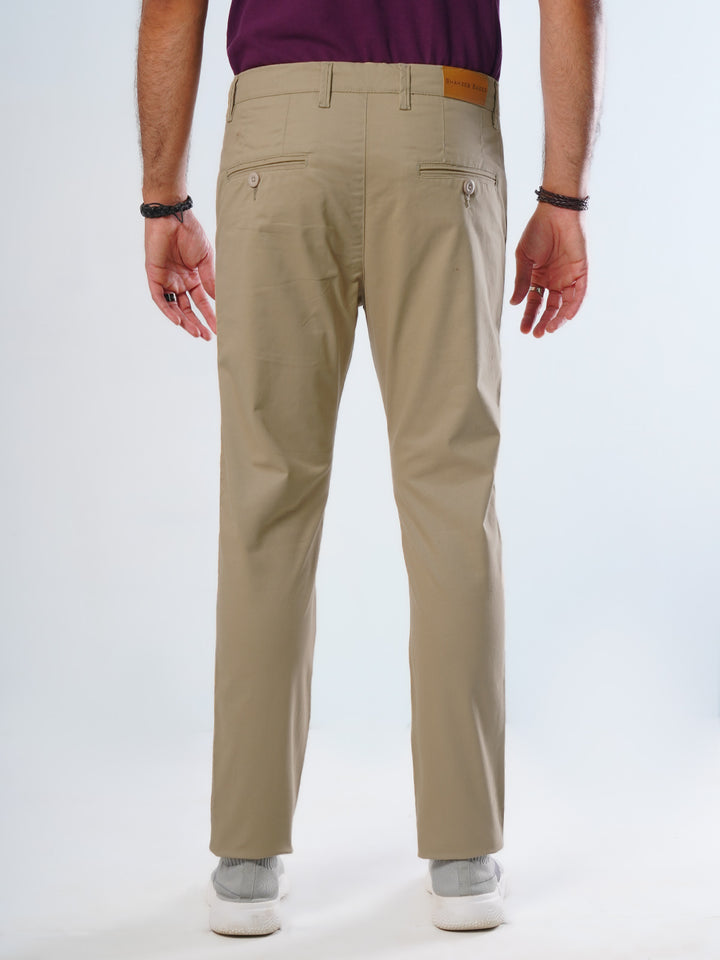 Light Fawn Plain Cotton Chino Pant-29