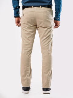 Light Khaki Plain Cotton Chino Pant-25