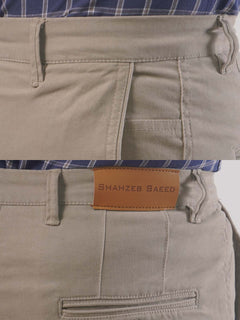 Light Khaki Plain Cotton Chino Pant-26