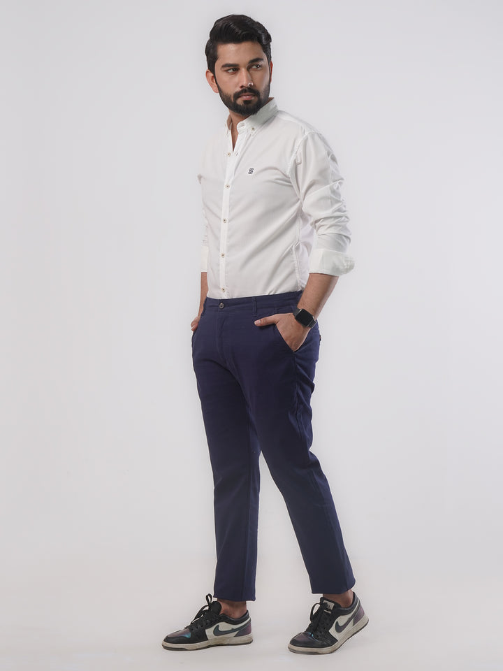 Navy Blue Plain Cotton Chino Pant-27