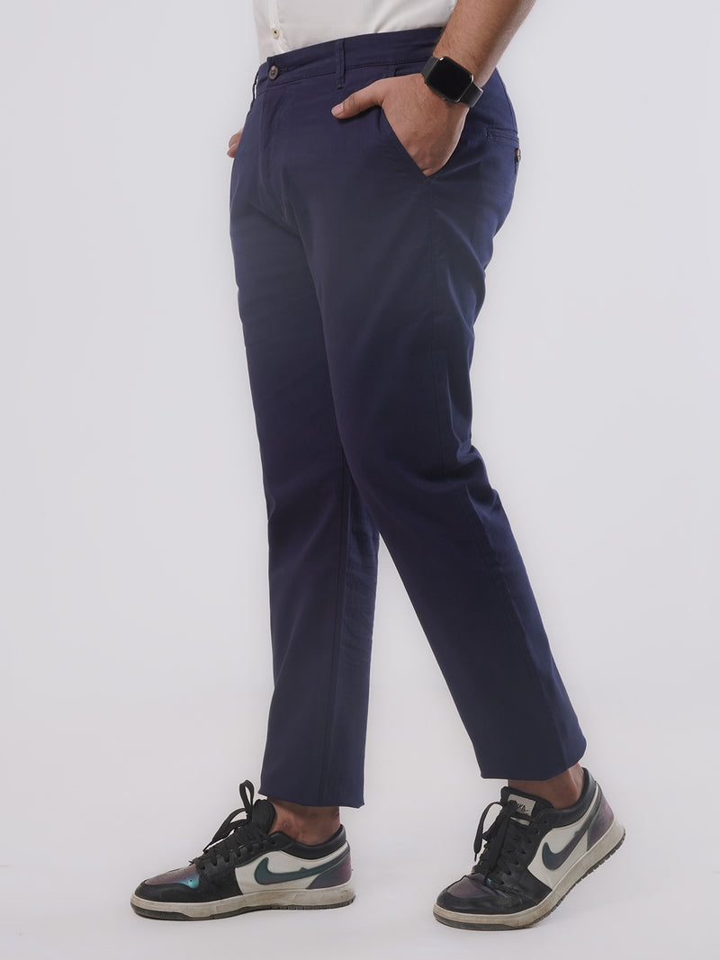 Navy Blue Plain Cotton Chino Pant-27