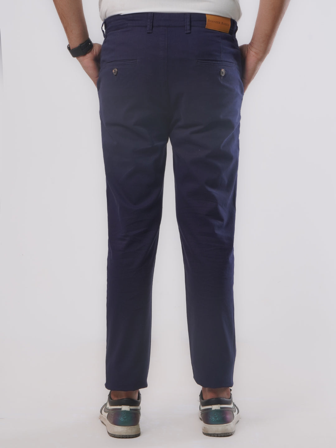 Navy Blue Plain Cotton Chino Pant-27