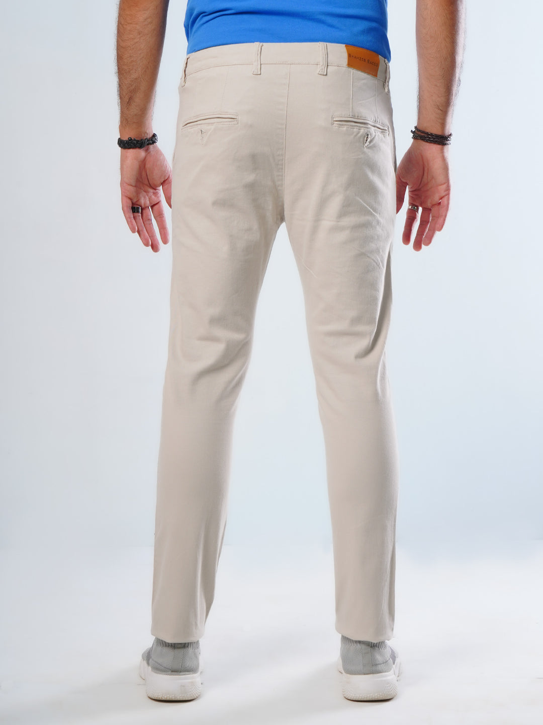 Off White Plain Cotton Chino Pant-29