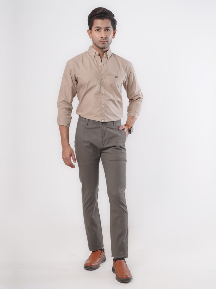 Brown Plain Cotton Chino Pant-25