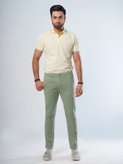 Olive Green Plain Cotton Chino Pant-29