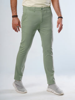 Olive Green Plain Cotton Chino Pant-29