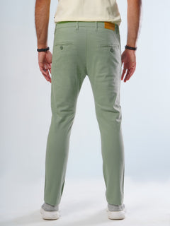 Olive Green Plain Cotton Chino Pant-29