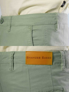 Olive Green Plain Cotton Chino Pant-29