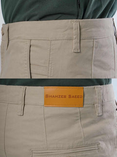 Beige Plain Cotton Chino Pant-29