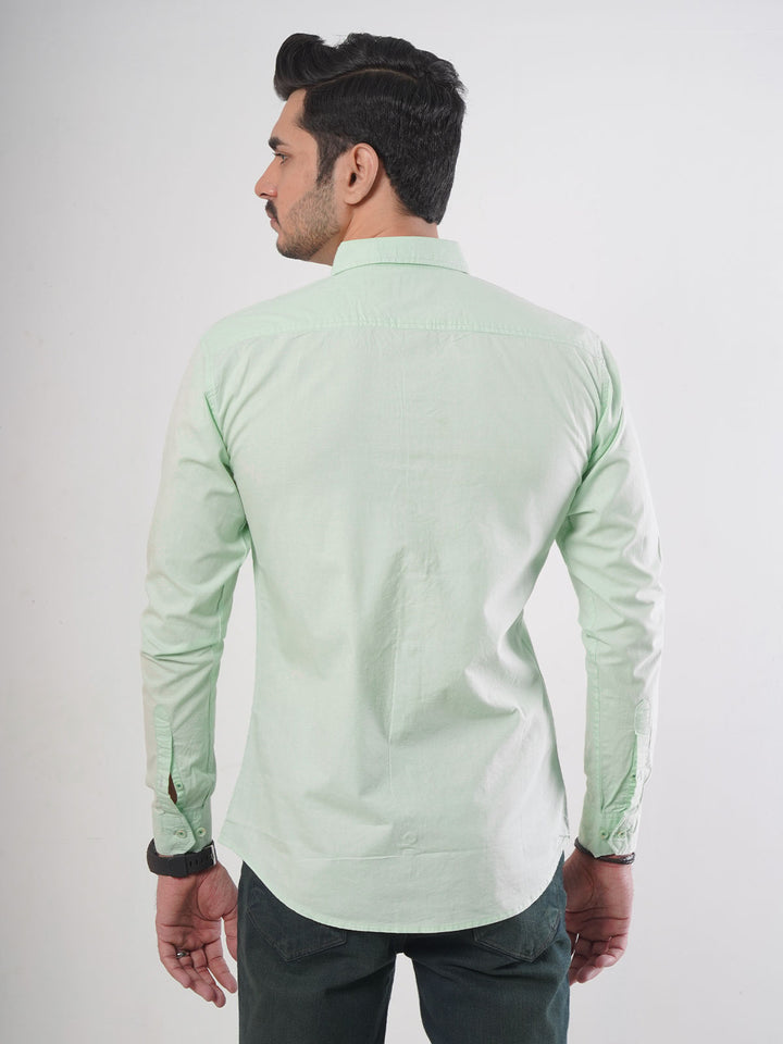 Pistachio Plain Button Down Casual Shirt (CSB-51)