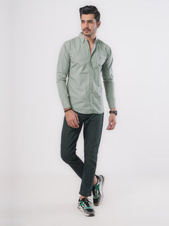 Grey Plain Button Down Casual Shirt (CSB-52)