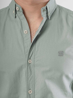 Grey Plain Button Down Casual Shirt (CSB-52)