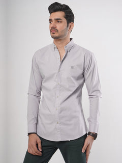 Light Grey Plain Button Down Casual Shirt (CSB-59)