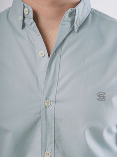 Grey Plain Button Down Casual Shirt (CSB-63)