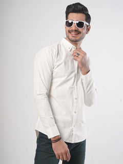 White Plain Button Down Casual Shirt (CSB-80)