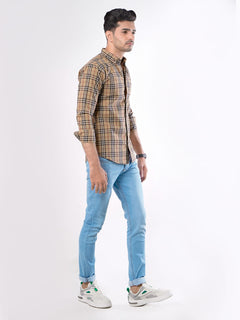 Multi Check Button Down Casual Shirt (CSC-001)