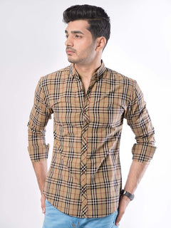 Multi Check Button Down Casual Shirt (CSC-001)