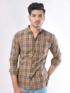 Multi Check Button Down Casual Shirt (CSC-001)