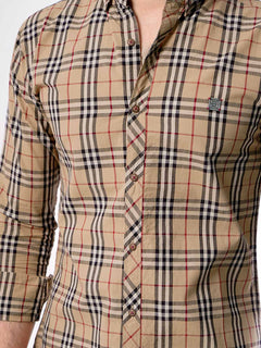 Multi Check Button Down Casual Shirt (CSC-001)