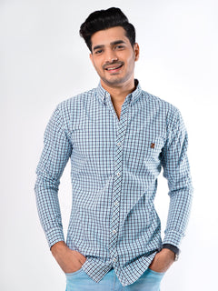 Multi Check Button Down Casual Shirt (CSC-025)