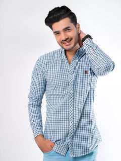 Multi Check Button Down Casual Shirt (CSC-025)