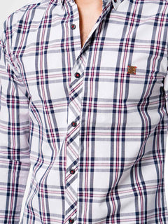 Multi Check Button Down Casual Shirt (CSC-030)