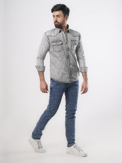 Denim Casual Shirt Grey (CSD-005)