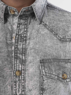 Denim Casual Shirt Grey (CSD-005)