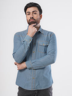 Denim Casual Shirt Sky Blue (CSD-008)